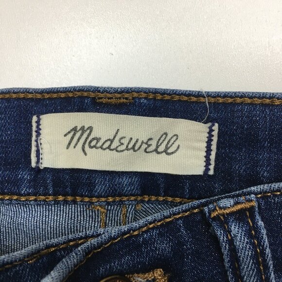 MADEWELL Med Wash 10" High Rise 5 Pocket Logo Hardware Skinny Jeans - Picture 2 of 12